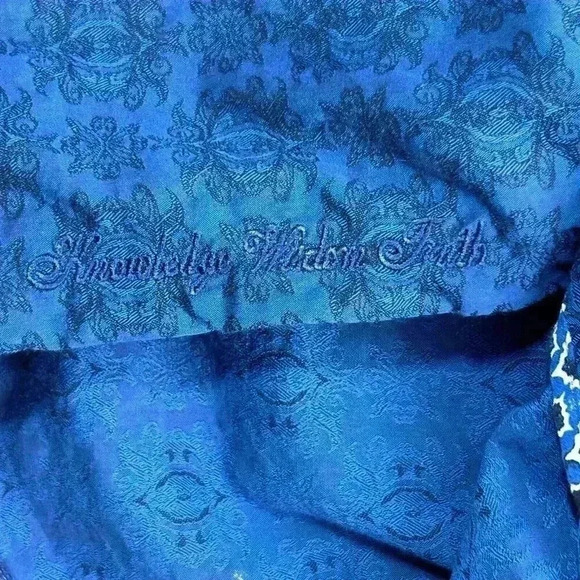 Robert Graham Shirt Men's 2XL Blue Geometric Print Button Up Paisley Long Sleeve - Picture 8 of 10